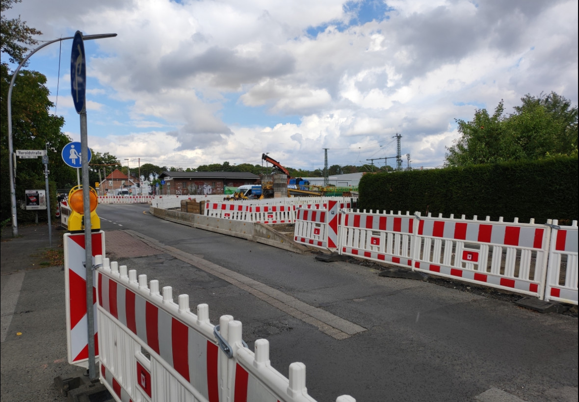 Neubau der Brcke ber den Getterbach mit breiterem Querschnitt